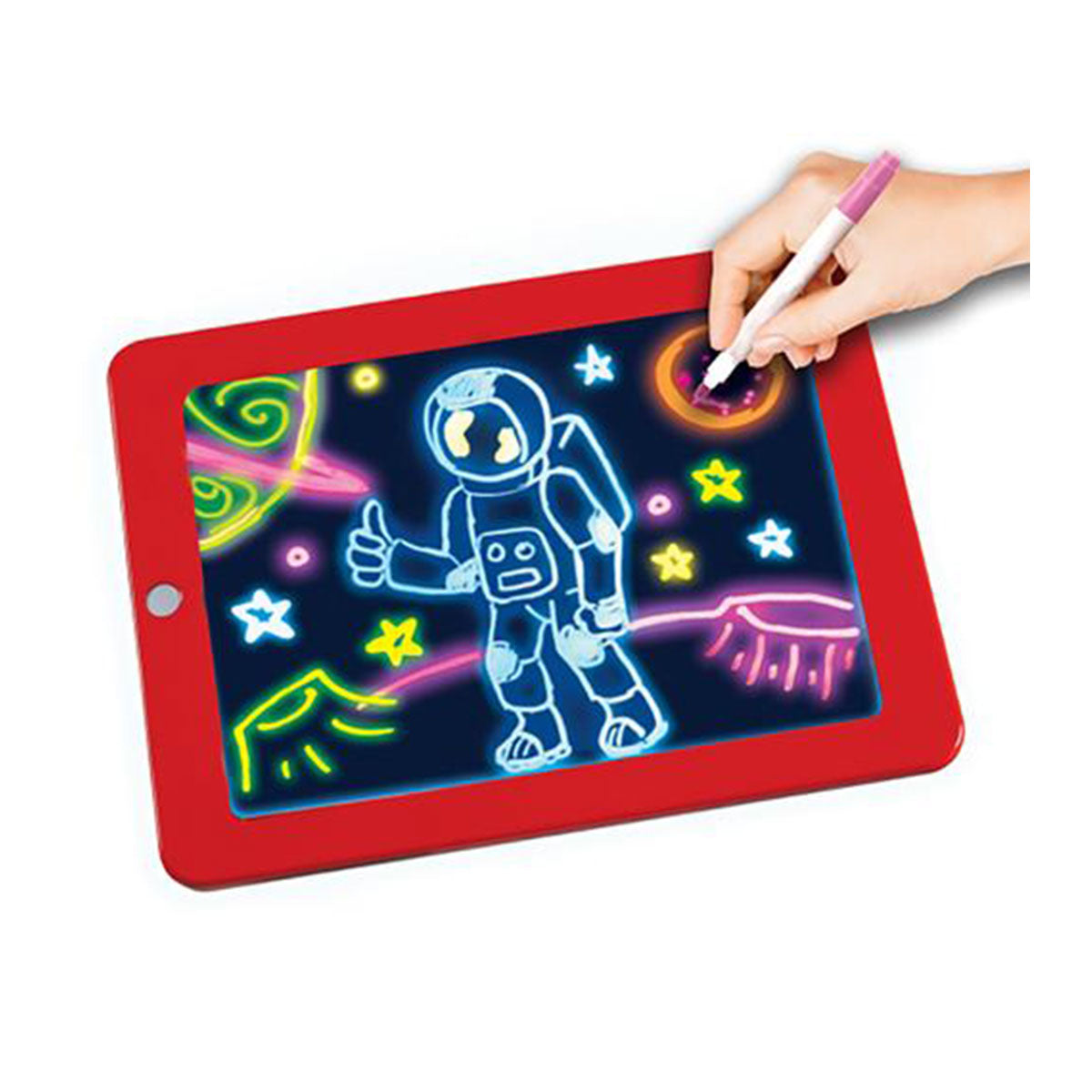 Tablero de Dibujo Magic Pad Luz Led con Marcadores y plantilla