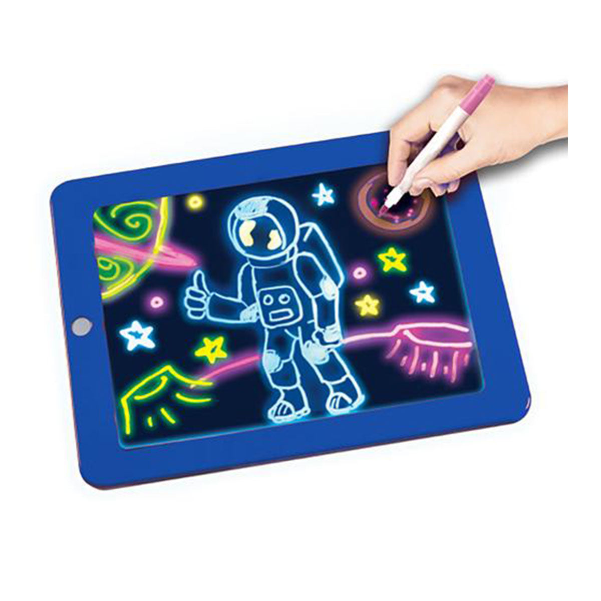 Tablero de Dibujo Magic Pad Luz Led con Marcadores y plantilla